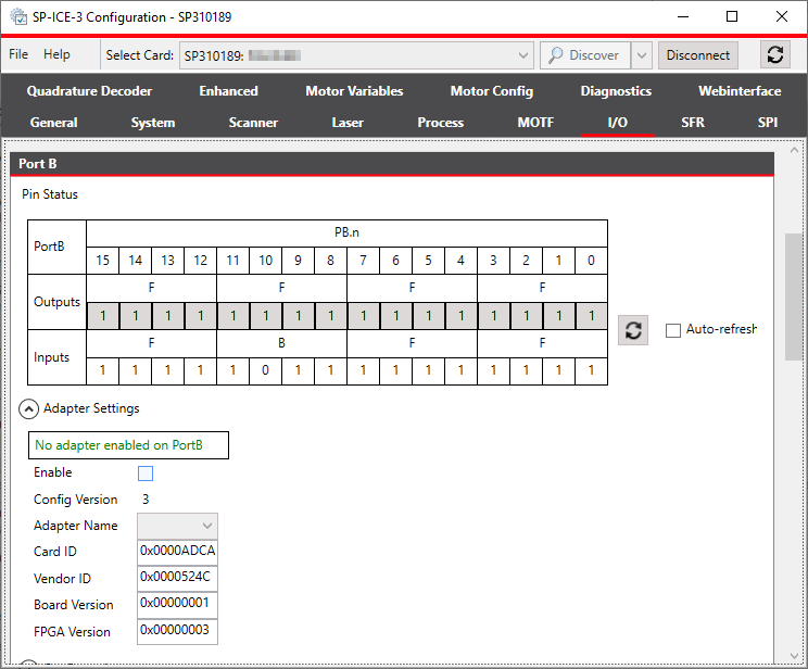 ADCAdapterSPICE 3 Config-Not Enabled