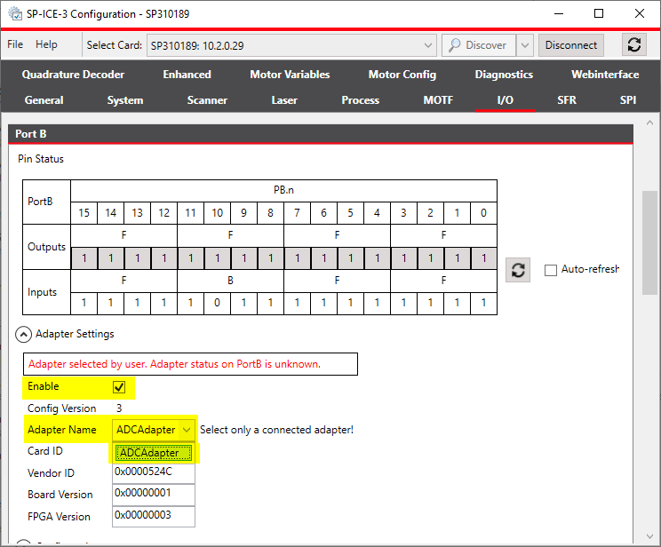 ADCAdapterSPICE 3 Config-Enabled And Selected